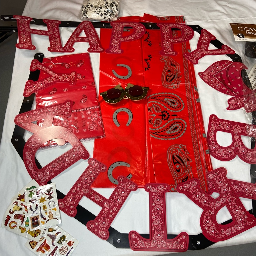 Cowgirl cowboy Birthday Party Decorations